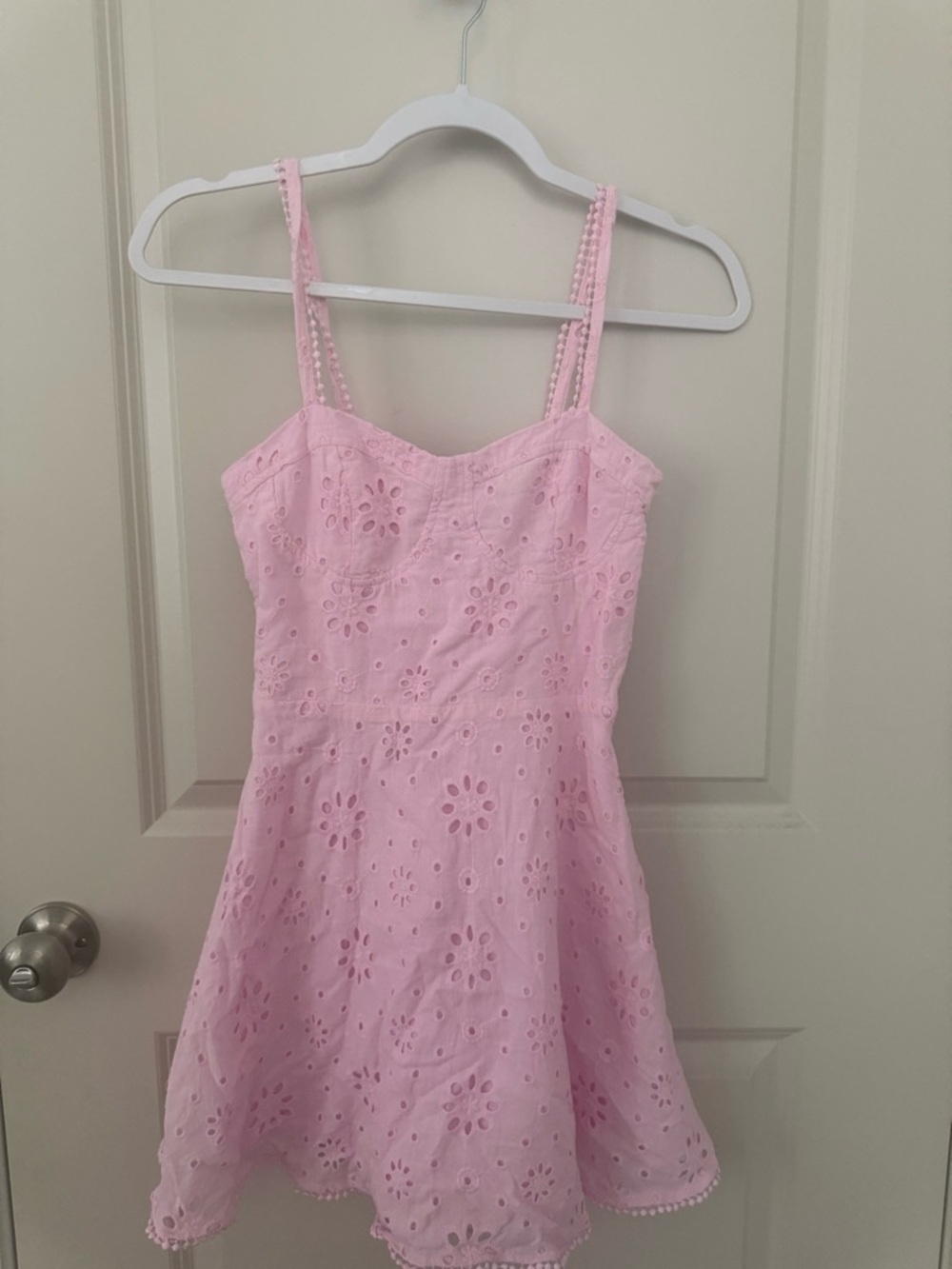 Forever 21 Pink Eyelet Mini Dress
